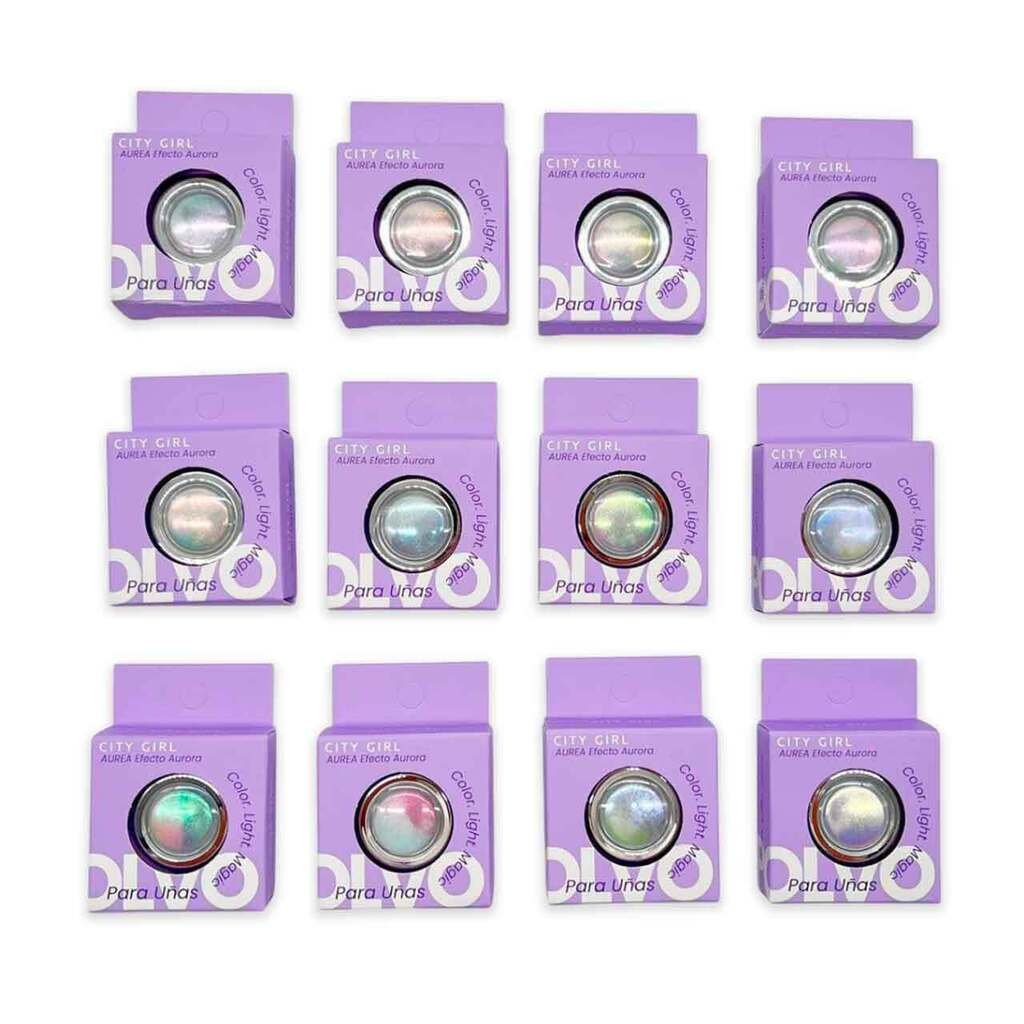 Polvo aurora para uñas City Girl