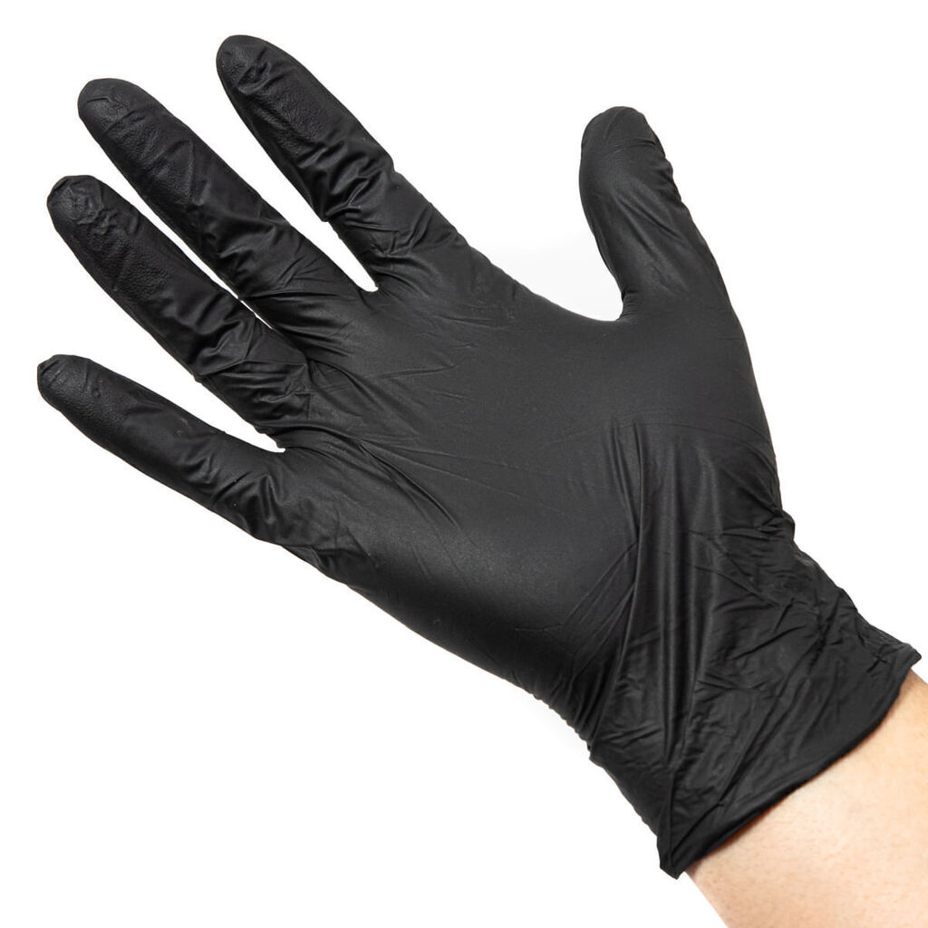 Guantes de nitrilo negro x12 unidades